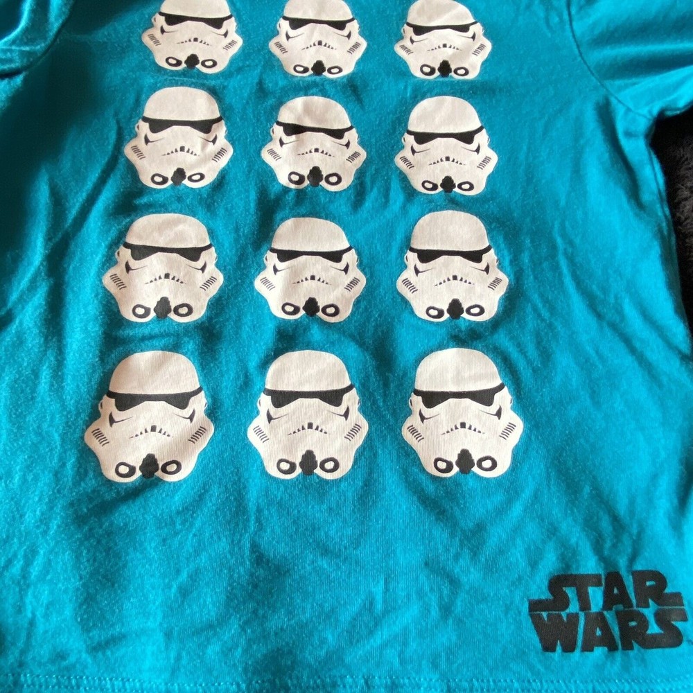 BTS EUC Star Wars Stormtroopers Blue Long Sleeve T Shirt Boys Size S